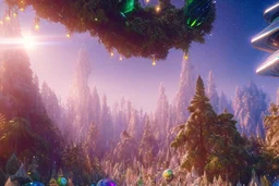 white and gold crystal cosmic and galactic ambiance futuristic scifi forest cinema4d, full of details, smooth, bright sunshine，soft light atmosphere, light effect，vaporwave colorful, concept art, smooth, extremely sharp detail, finely tuned detail, ultra high definition, 8 k, unreal engine 5, ultra sharp focus