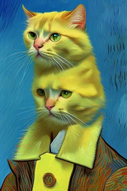 Portrait of a cat by Van Gogh