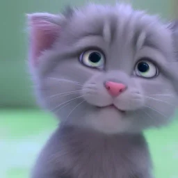 a cute, gray Kitten