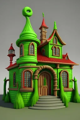 3d the grinch house front façade