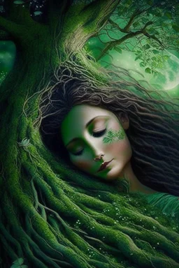 the green-eyed lady, mother nature herself bent down to kiss the earth, an ethereal youngster sleeping on an open field on the forehead and blessed him with her life, he grew roots and became a magnificent tree