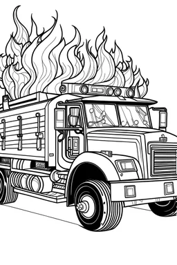 Fire Trucks Coloring pages