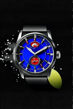 Design an ad-style image showcasing the Pepsi watch in a high-quality, attention-grabbing manner, highlighting its key selling points.