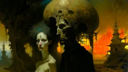 oil painting Leonor Fini Fiona Staples Alex Maleev Yves Tanguy Zdzisław Beksiński