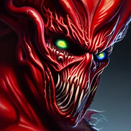 ultra detailed portrait of Carnage, extremely detailed digital painting, extremely detailed face,crystal clear eyes, in the style of robert e howard and pablo oliveira and Ken Kelley and Keith Parkinson ,mystical colors,perfectly centered image, perfect composition, rim light, beautiful lighting,8k, stunning scene, raytracing