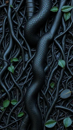 A snake black vein, human veins, mixing together a lot of them, like a forest, big and small veins a lot of them,