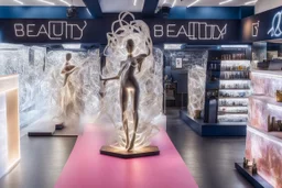 the sculpture is unusual in the form of light