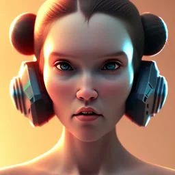 Short Beard Dj Headphones Christian Boshell cinematic photorealistic futuristic Star Wars princess leia style, hints of michelangelo, intricate detail, sci-fi, volumetric lighting, 128K