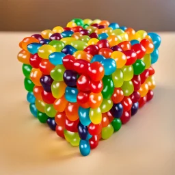 Rubic's cube made out of jellybeans