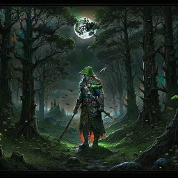 <@901223558376718377> **A brave and curious dark warrior ignored the warnings of the villagers and decided to find out the truth. One great moon in the night, armed only with a mic, he made her way through the overgrown forest to the graveyard. . As he opened the creaking front door, an eerie gust of wind greeted him, causing his lantern to flicker. Cinematic, 4k, epic shot from Steven Spielberg movie, sharp focus, LEDs, smoke, artillery, sparks, racks, system unit. , motherboard, by pascal blan