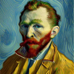 Portrait von künstlicher intelligenz von van gogh