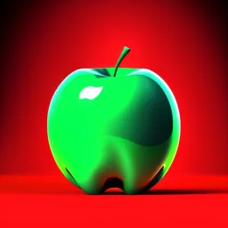 abstract apple illustration 3D blender poster