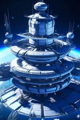 futuristit space station on planet