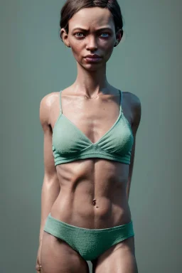 Realistic image, waist up portrait, hybrid made up of a real woman's body and a muppet's head mask ,concept art, smooth, unreal engine 5, god lights, ray tracing, RTX, lumen lighting, ultra detail, volumetric lighting, 3d, finely drawn, high definition, 4k.