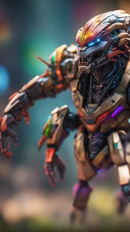 pride colored predator,bokeh like f/0.8, tilt-shift lens 8k, high detail, smooth render, down-light, unreal engine, prize winning