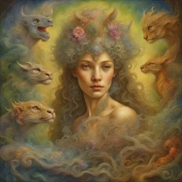 An🐉 perfect anatomy, fantasy, vibrant digital art professional award winning masterpiece, oil on canvas Atmospheric extremely detailed Josephine Wall