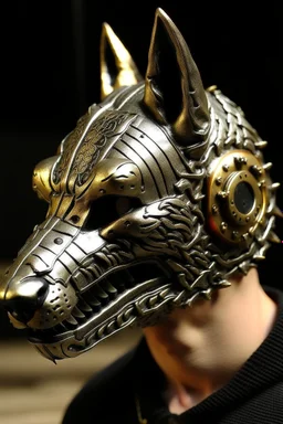 cyper punk japanese wolfmask fangs