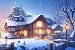 Snow house cabin