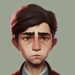 Portrait of a brown haired little wizard kid by Nick Harris