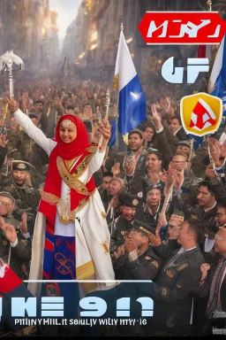 Opening shot: A noisy public place with a small and tense crowd gathered around Dr. Shumukh, a 10-year-old girl, a fierce and confident business leader Arabian style the award-winning commanding voice; Ladies and gentlemen, comrades and loyalists, thank you for being here today. We stand on the brink of change, about to regain what is right for us, (he lifts his fist) [cut shots from the crowd, capture their concentrated expressions and intense energy see the design etched on your faces.