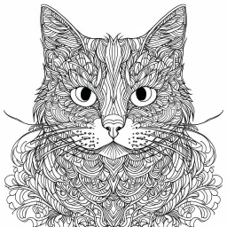 cat, realistic, coloring page, Animal, mandala, coloring book, clean line art, wildlife-inspired, kid style, happy expressions, –no sketch, color, –ar 3:4, white background, minimalistic black lines, 8k, minimal black color, low black colors, coloring page, use pure black and white colors, avoid thick black colors, thin black line art, avoid colors, perfect shape, perfect clear lines, clear edges, fill edges, exact perfect edges, not use black colors,