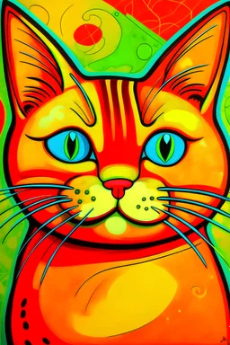 orange cat art