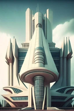 Futuristic Architecture of the building of central bank of a country