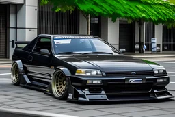 A Subaru SVX with a Liberty Walk body kit