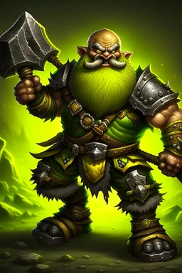 dwarf savage angry axes cleaver attack striking swinging chopping dual wielding two weapons mad consumed warcraft war knight soldier strong attacking furious wrath small silly fighter brawler strong brave short man with beard