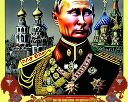 atomic bomb evil Russia president satan fangs Vladimir Putin,