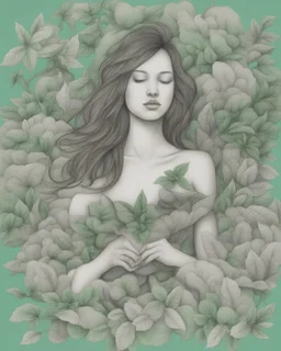 Drawing entitled Aromatic Mint Journey