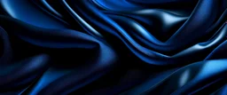 Abstract dark blue background. Silk satin. Navy blue color. Elegant background with space for design. Soft wavy folds.