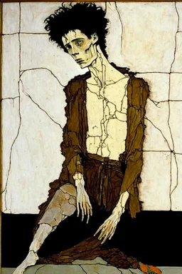 painting of a figure with the life-filled void of an empty existence, egon schiele masterpiece