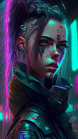 Girl cyberpunk is a thing of beauty