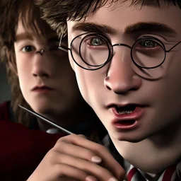 harry potter and photorealism, realistic, 4k