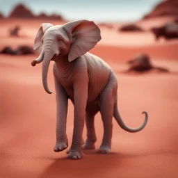 pen outline, in the style of Escher, super model female dingo elephant witch on the red sand beach ,bokeh like f/0.8, tilt-shift lens 8k, high detail, smooth render, down-light, unreal engine