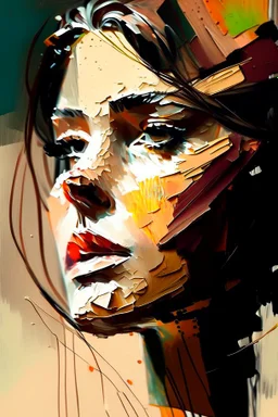 Abstract portrait by nicolas antoniou. Ada more brush stokes techniques