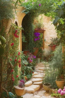 A tiny secret Mediterranean garden