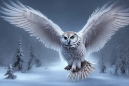 snow OWL wings attack