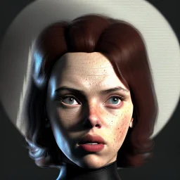 retro sci-fi portrait image from 1960, supermarket parking explosion, fire, classic black widow, young Scarlett Johansson, classic black tight lycra latex suit, retro superhero style, soft color, highly detailed, unreal engine 5, ray tracing, RTX, lumen lighting, ultra detail, volumetric lighting, 3d, finely drawn, high definition, high resolution.