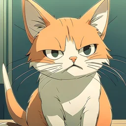 a cat with anxiety anime