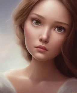 super high level detail of beautiful girl portrait, Pixar style, artstation, Painting by J. Scott Campbell, stanley artgerm lau, Tom Bagshaw, sideways glance, 8 k, 3 d, high detail eyes, digital painting, HDR, highly focused, illustration, fantasy art, sharp focus, trending on artstation, smooth, from pixar, au naturel, hyper detailed, digital art, trending in artstation, cinematic lighting, studio quality, smooth render, unreal engine 5, octane rendered