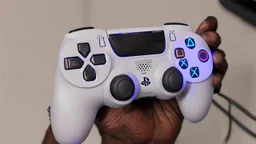 Tyrone uses a playstation 5 controller