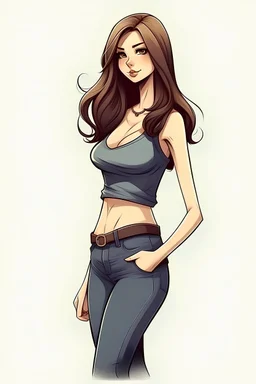 A girl perfect figure