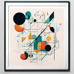 Geometric messy modernism is a fine art print of original, minimalist illustration