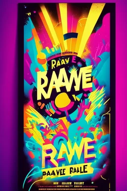 nostalgic Blast from the Past rave party poster cheerfull disney abstract