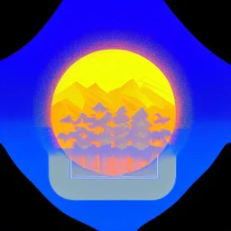 Alberta Fires, VaporWave, icon, forest fires, burning, mountains, wildfire