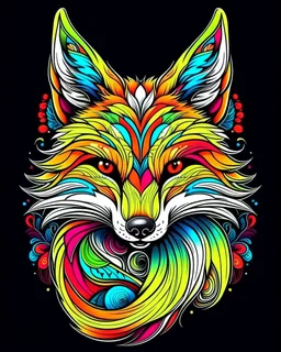 colourful fox ANIMAL Book cover for Adults