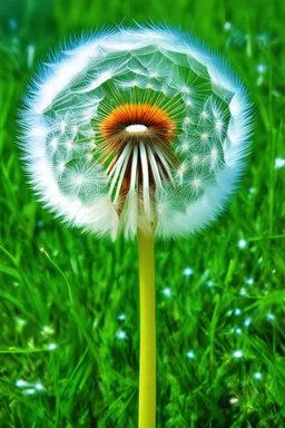 the sacred geometry of dandelions; a surreal version of Georgia O'Keefe