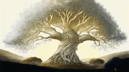 Valinor, tolkien, one giant golden tree, one giant silver tree